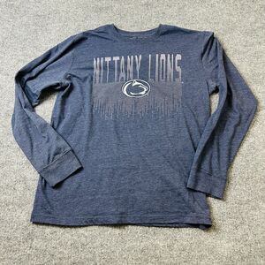 Penn State Nittany Lions Adult Large Blue Grapic Print Long Sleeve Shirt